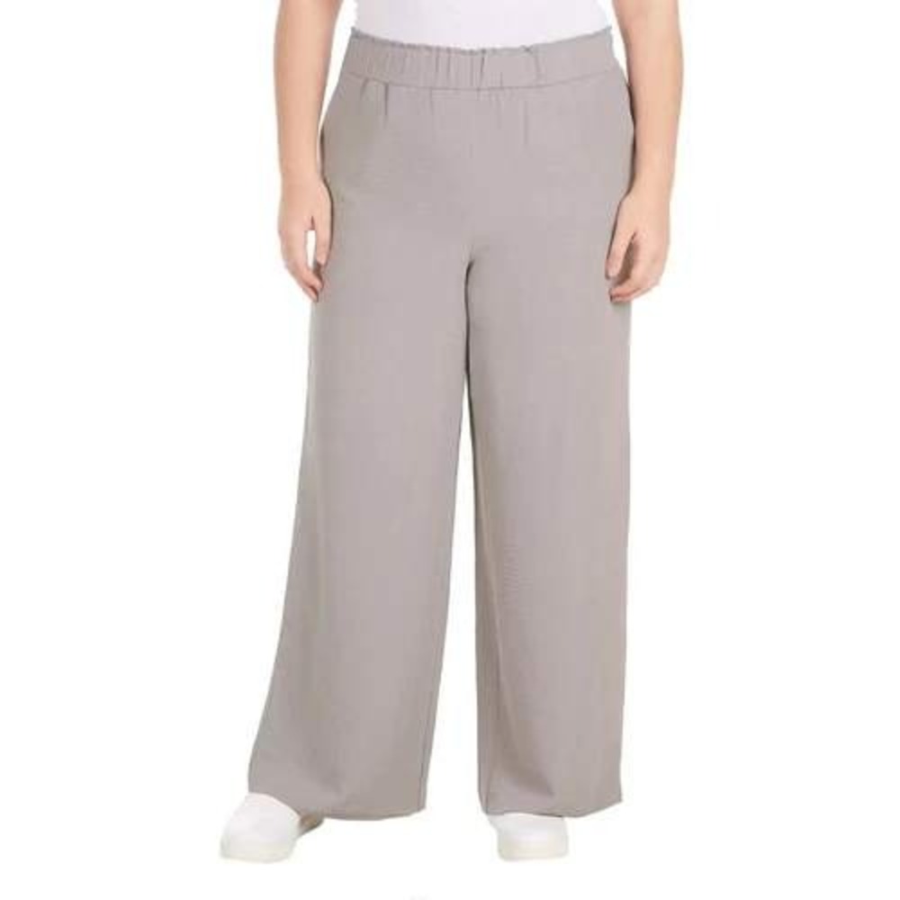 Hilary Radley Women's Wide Leg Crinkle Pants Gray X-Large‎ New with Tags!